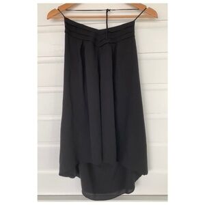 Ghita by Alexis Phifer Black Halter Hi Low Layered Mini Dress Halter Top Tunic